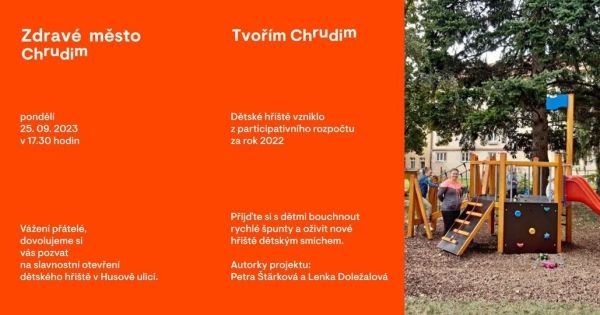 Otevření dětského hřiště v ulici Husova